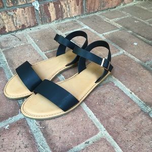 Black strap sandals